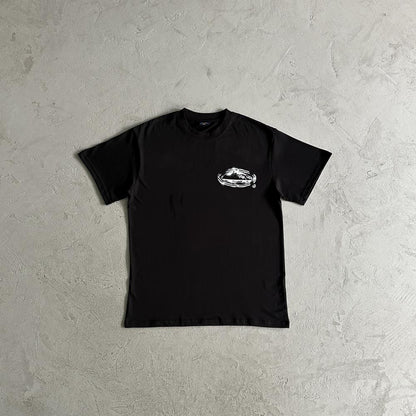 island stencil tee -black