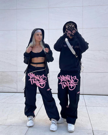 Black Graff Cargos (Pink Logo)