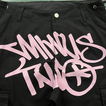 Black Graff Cargos (Pink Logo)