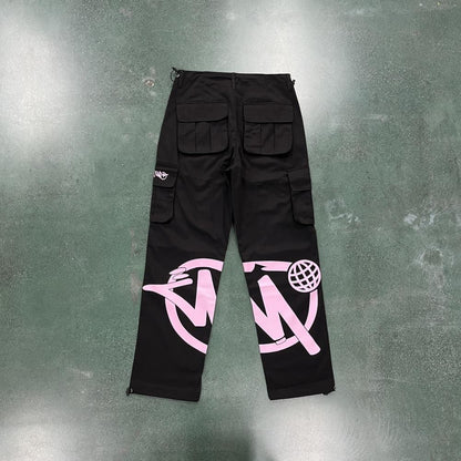 Black Graff Cargos (Pink Logo)