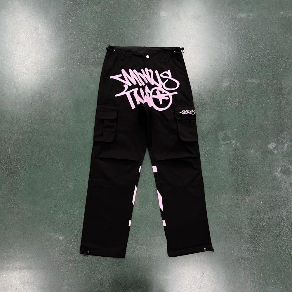 Black Graff Cargos (Pink Logo)