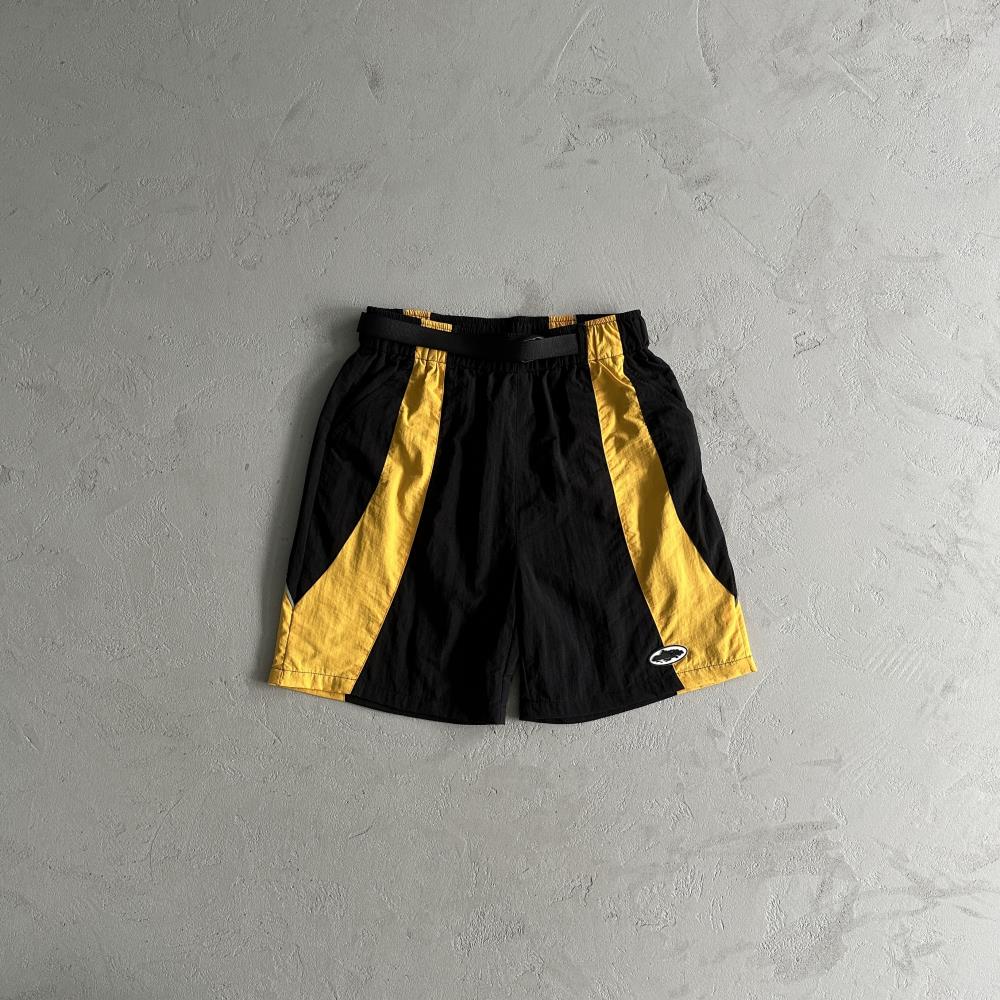 Alcatraz Sun & Rain Shorts-Black & Yellow