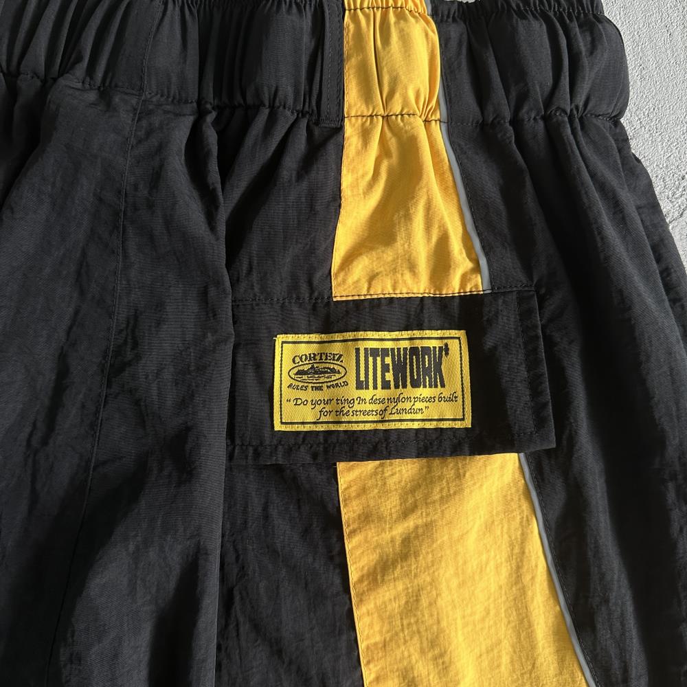 Alcatraz Sun & Rain Shorts-Black & Yellow