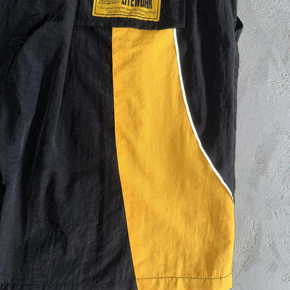 Alcatraz Sun & Rain Shorts-Black & Yellow