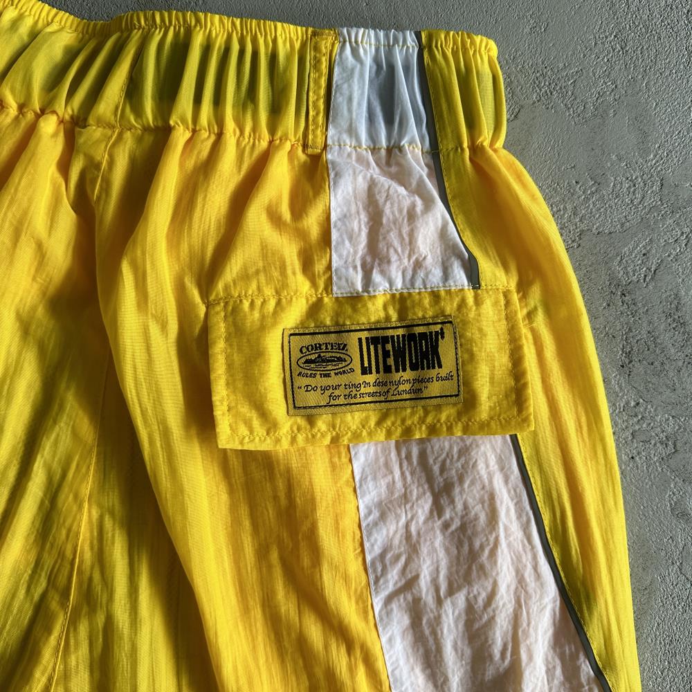 Alcatraz Sun & Rain Shorts-White & Yellow