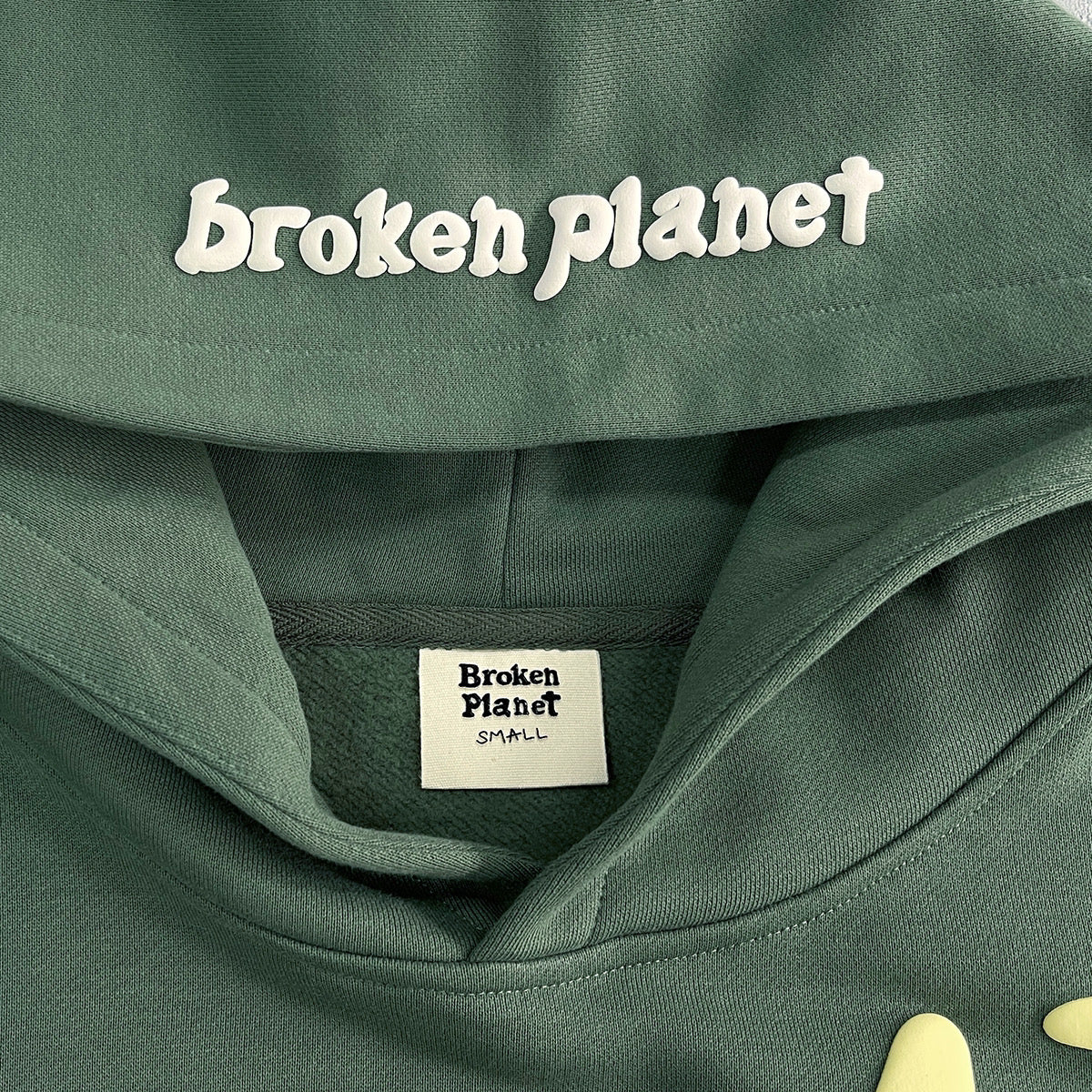 BPM “space trails”hoodie - green