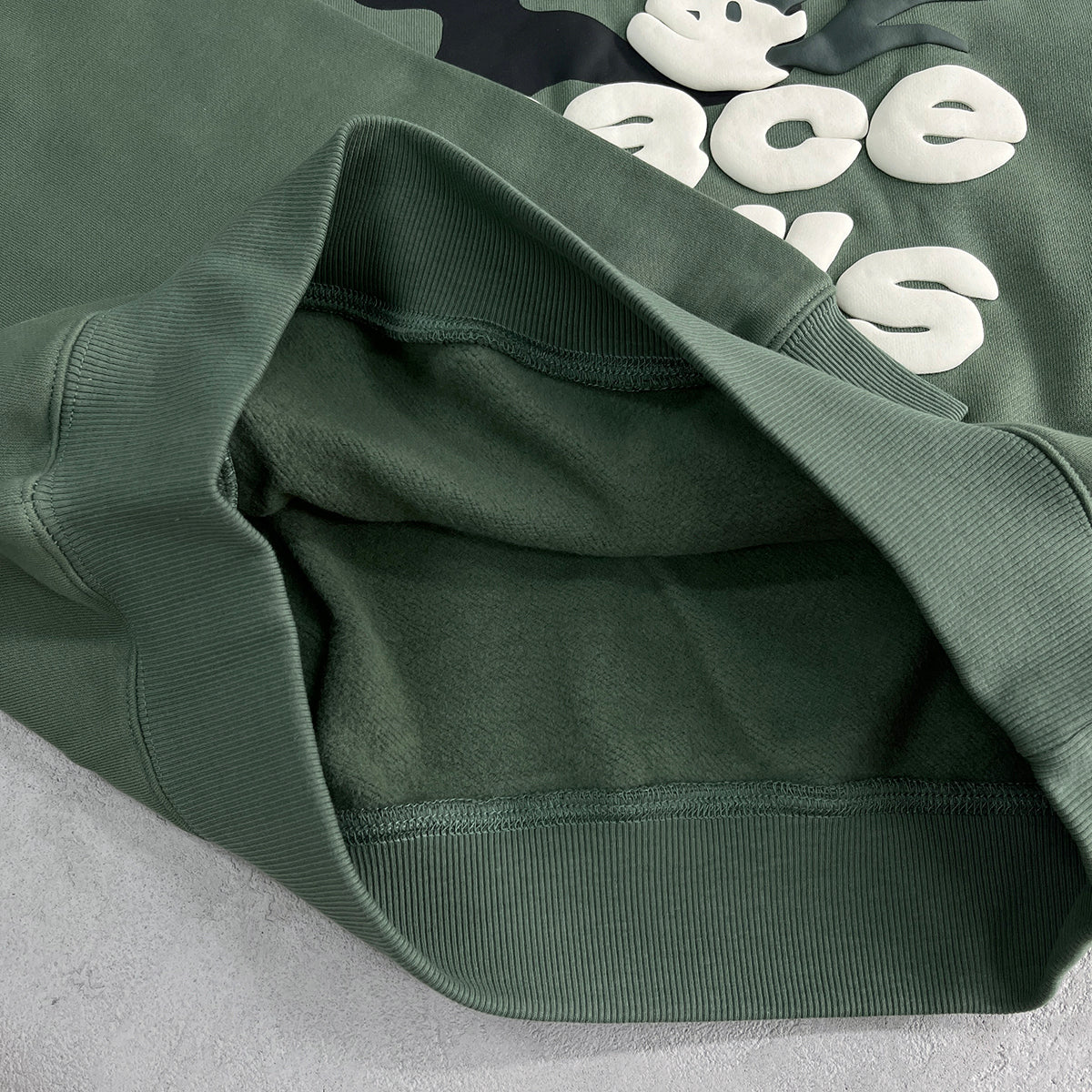 BPM “space trails”hoodie - green