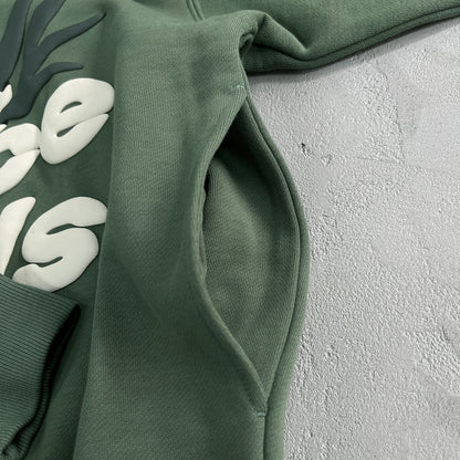 BPM “space trails”hoodie - green