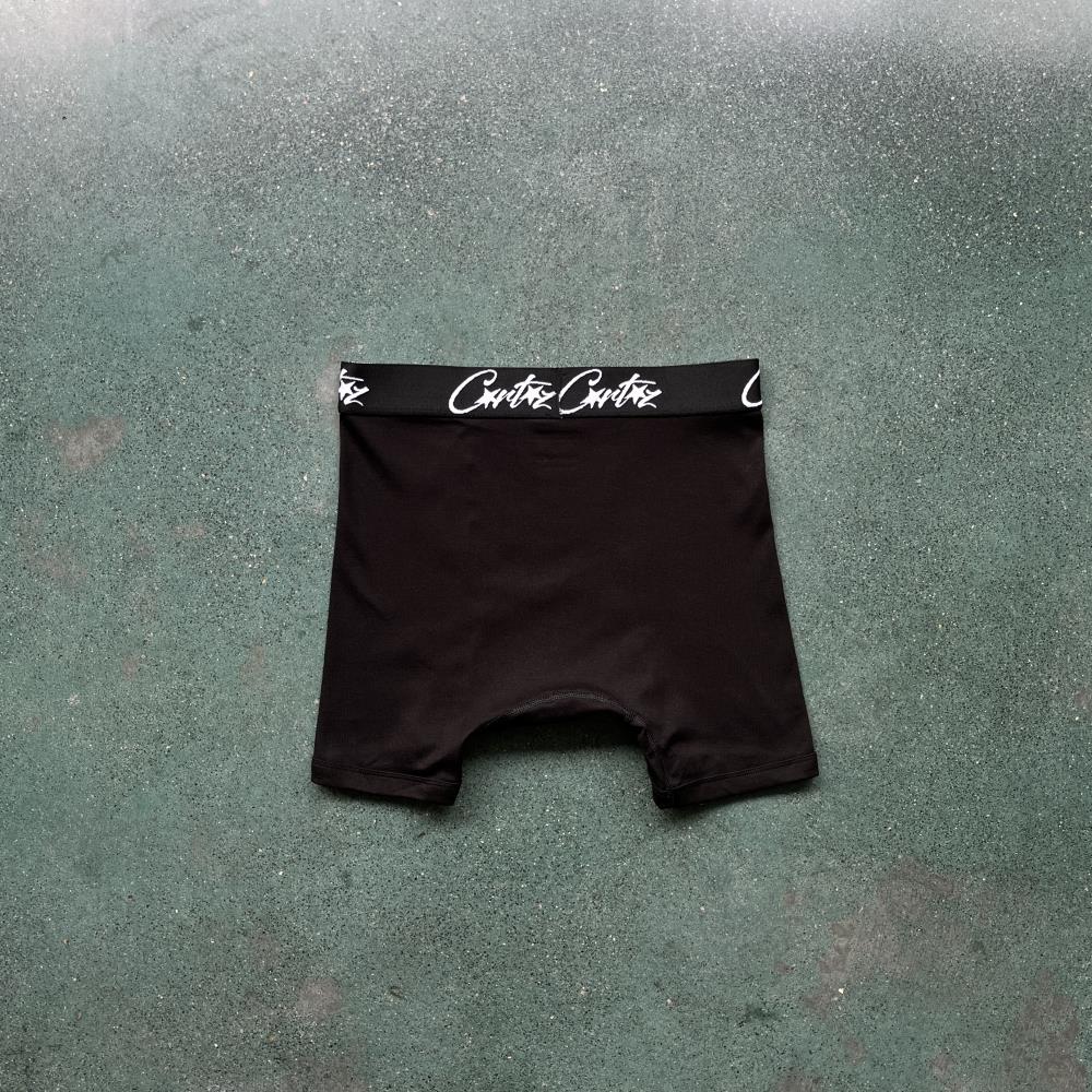 Corteiz (3-pack) ALCATRAZ Boxer Briefs-C Star Black