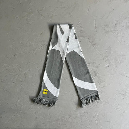 Grey and White Scarf-wraps