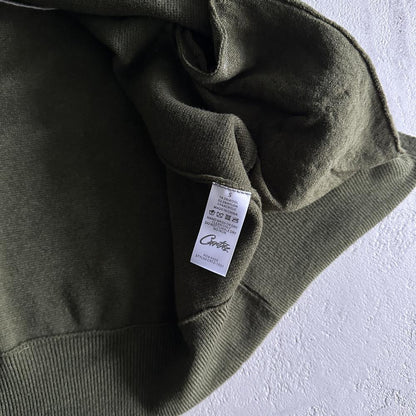 Knit zip up fleece-green