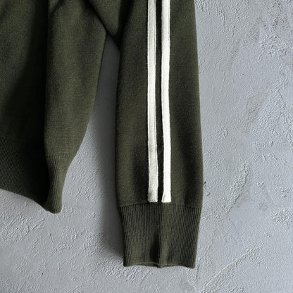 Knit zip up fleece-green