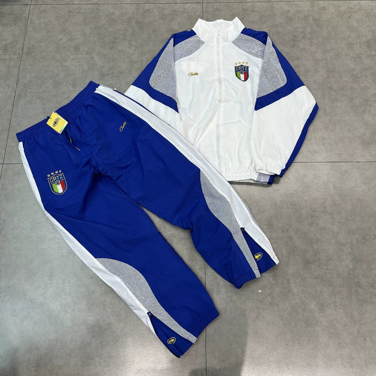 Corteiz Alcatraz Embroidered Logo Woven Casual Sportswear Set