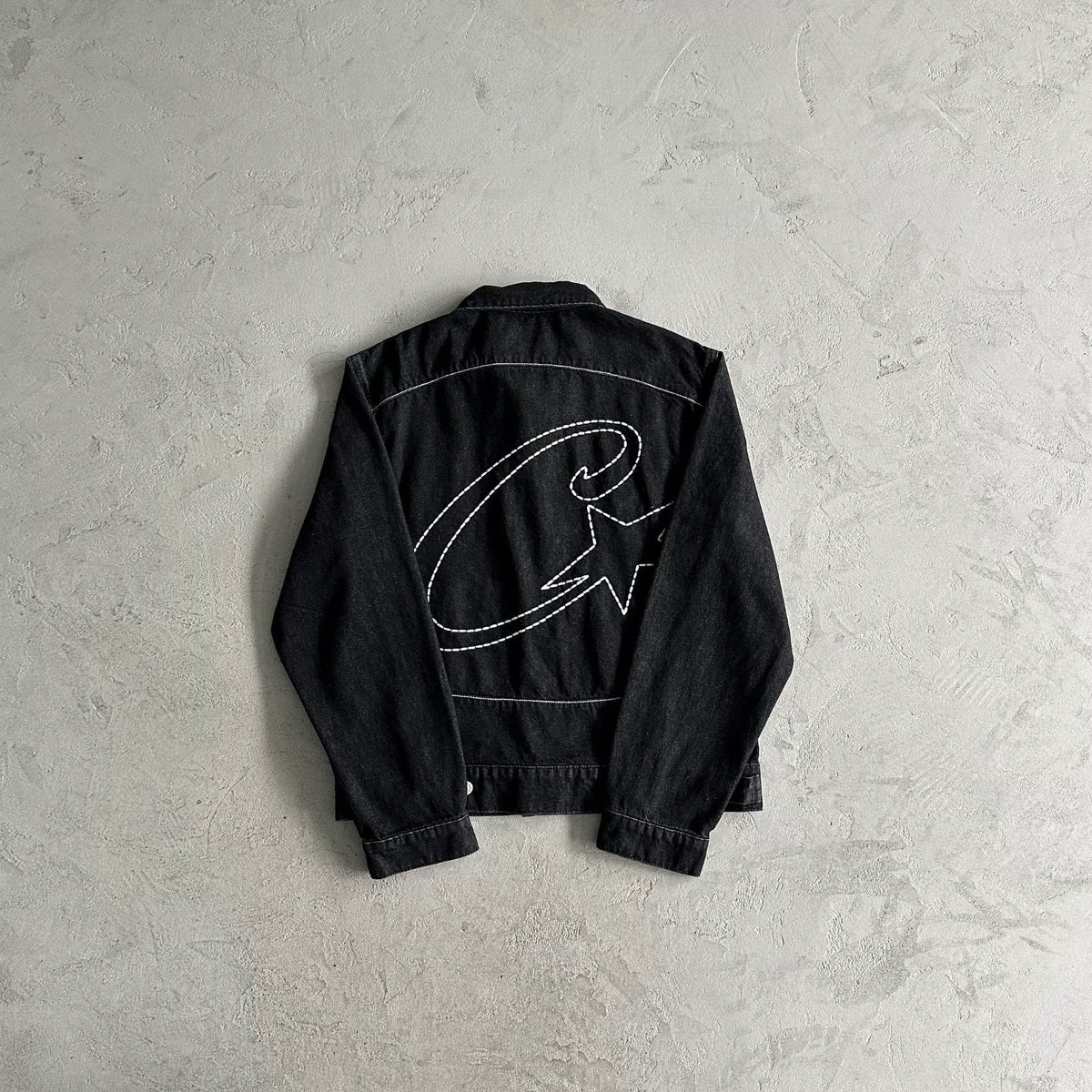 Men's American high-street vintage denim outfit (jeans and denim jacket)