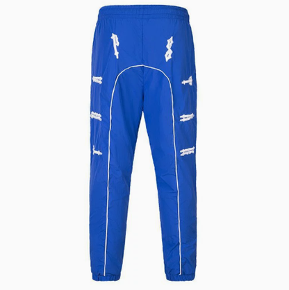 Color-blocked embroidered letter windproof sports set Blue