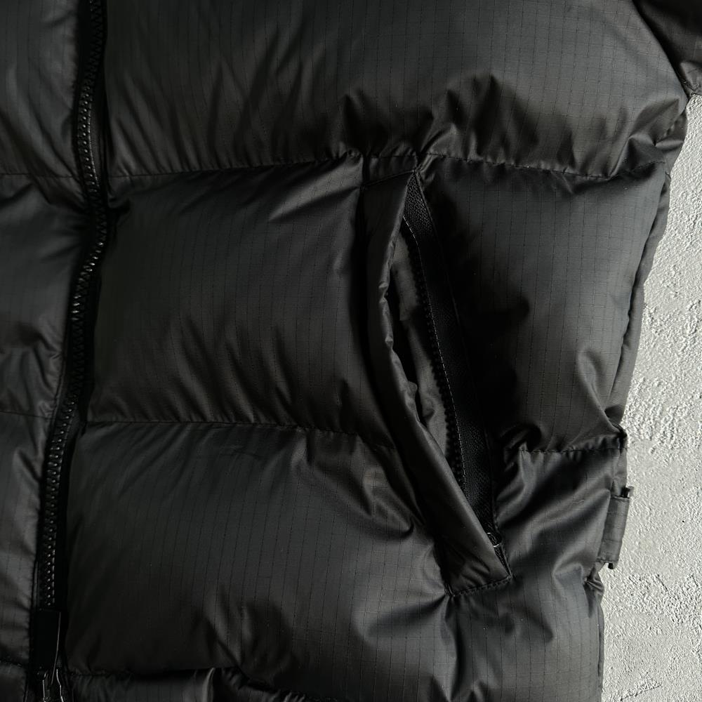 Shooters Detachable Hooded Puffer jacket-triple black | Trapstar jacket ...