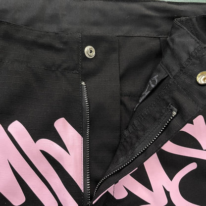 Black Graff Cargos (Pink Logo)