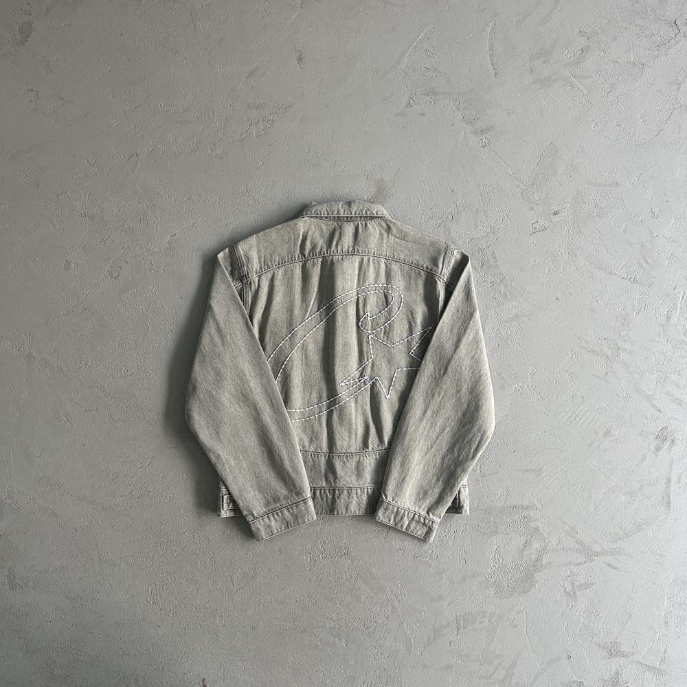 c-star denim jacket-grey