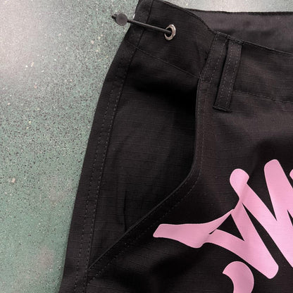 Black Graff Cargos (Pink Logo)