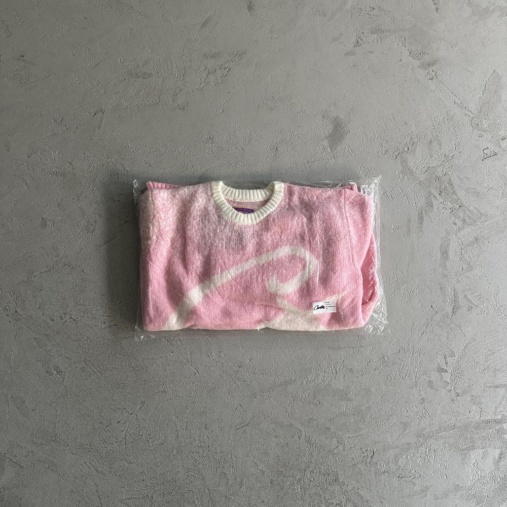 c star mohairknit sweater -pink