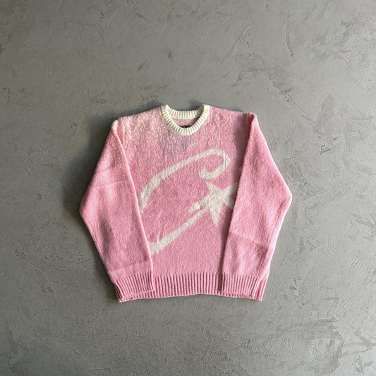 c star mohairknit sweater -pink