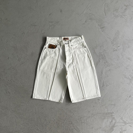 denim shorts jeans-White