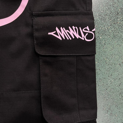 Black Graff Cargos (Pink Logo)