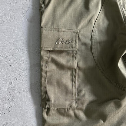 military green logo patch Cargos