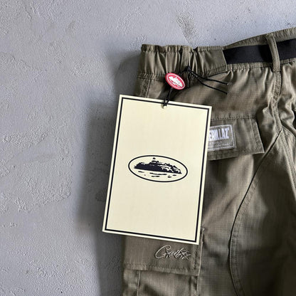 military green logo patch Cargos