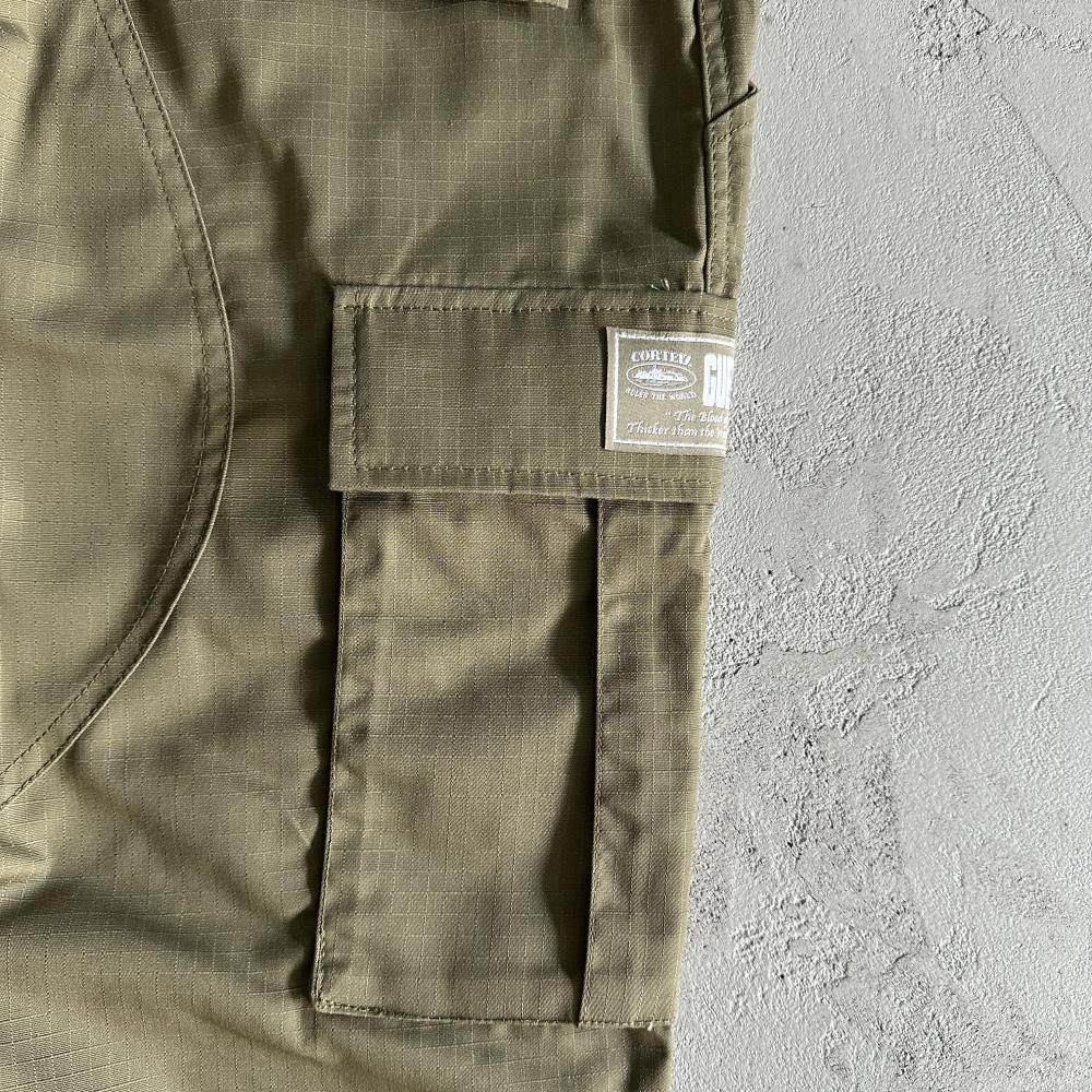 military green logo patch Cargos