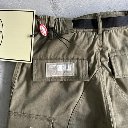 military green logo patch Cargos