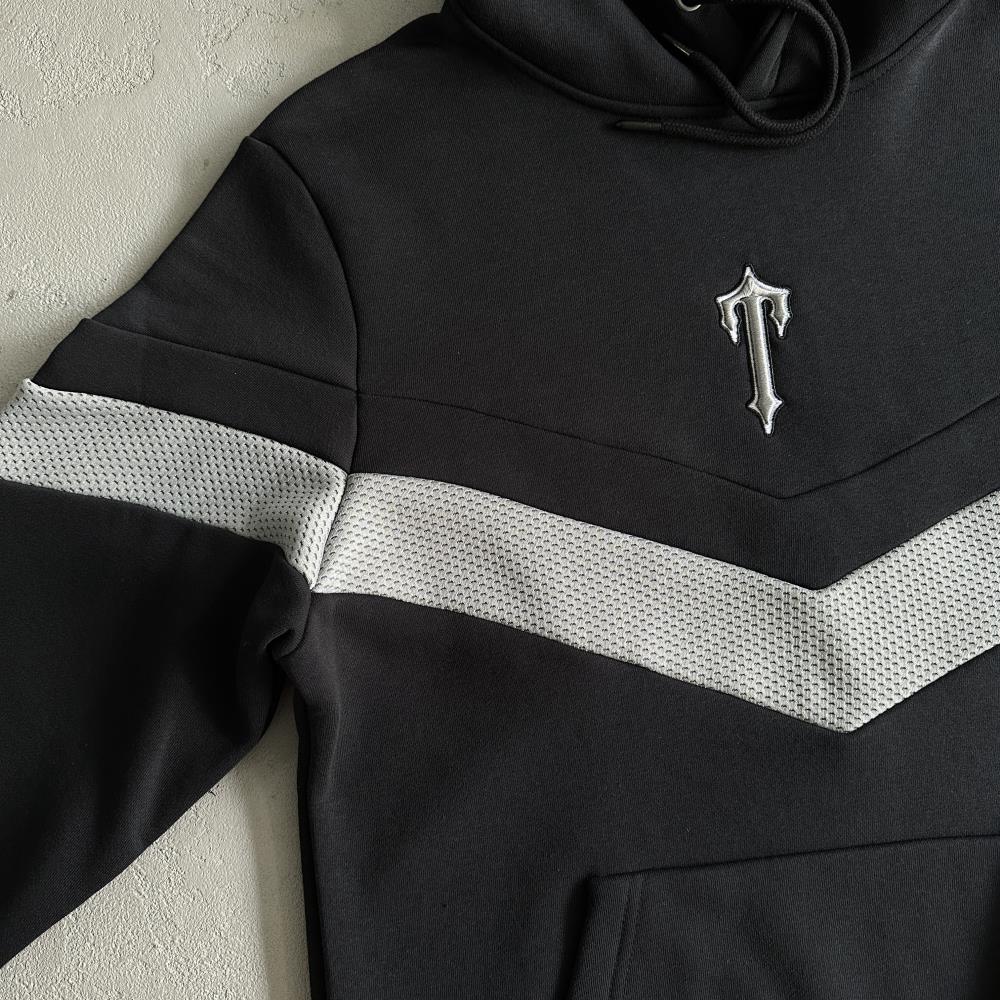 v etripe hoodie tracksuit-blackgrey