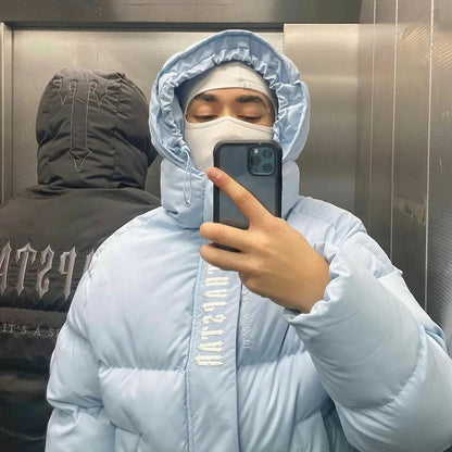 DECODED HOODED PUFFER 2.0 JACKET - ICE BLUE