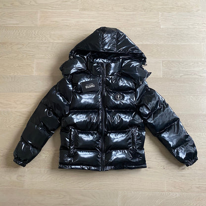 Shiny Black Irongate Jacket Detachable Hood