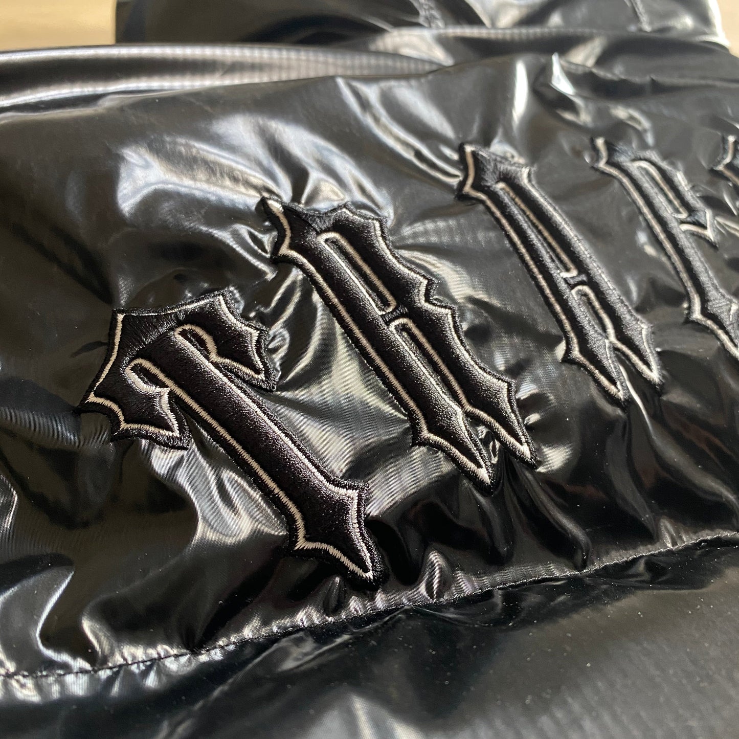 Shiny Black Irongate Jacket Detachable Hood