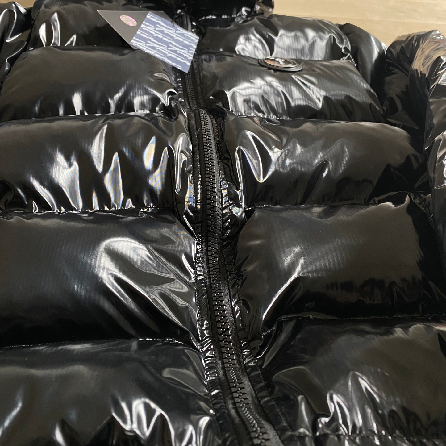 Shiny Black Irongate Jacket Detachable Hood