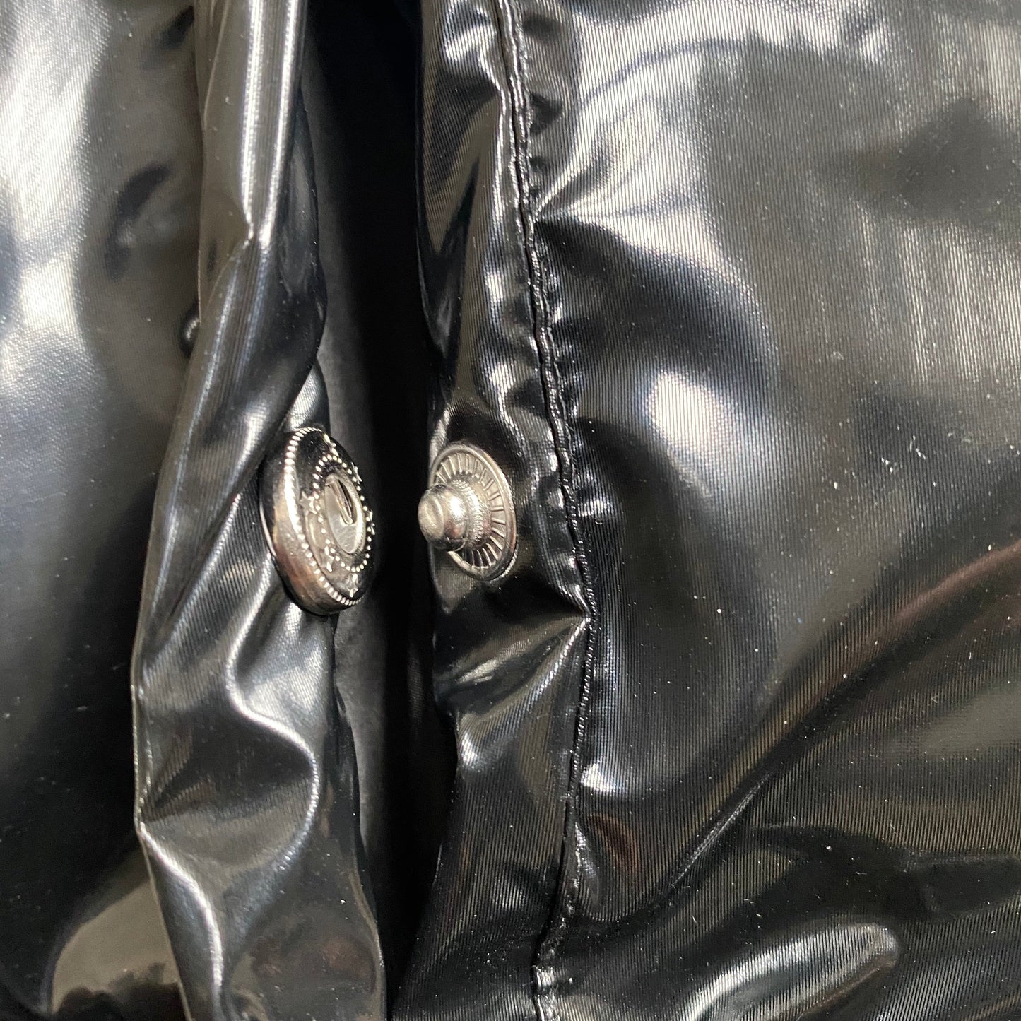 Shiny Black Irongate Jacket Detachable Hood