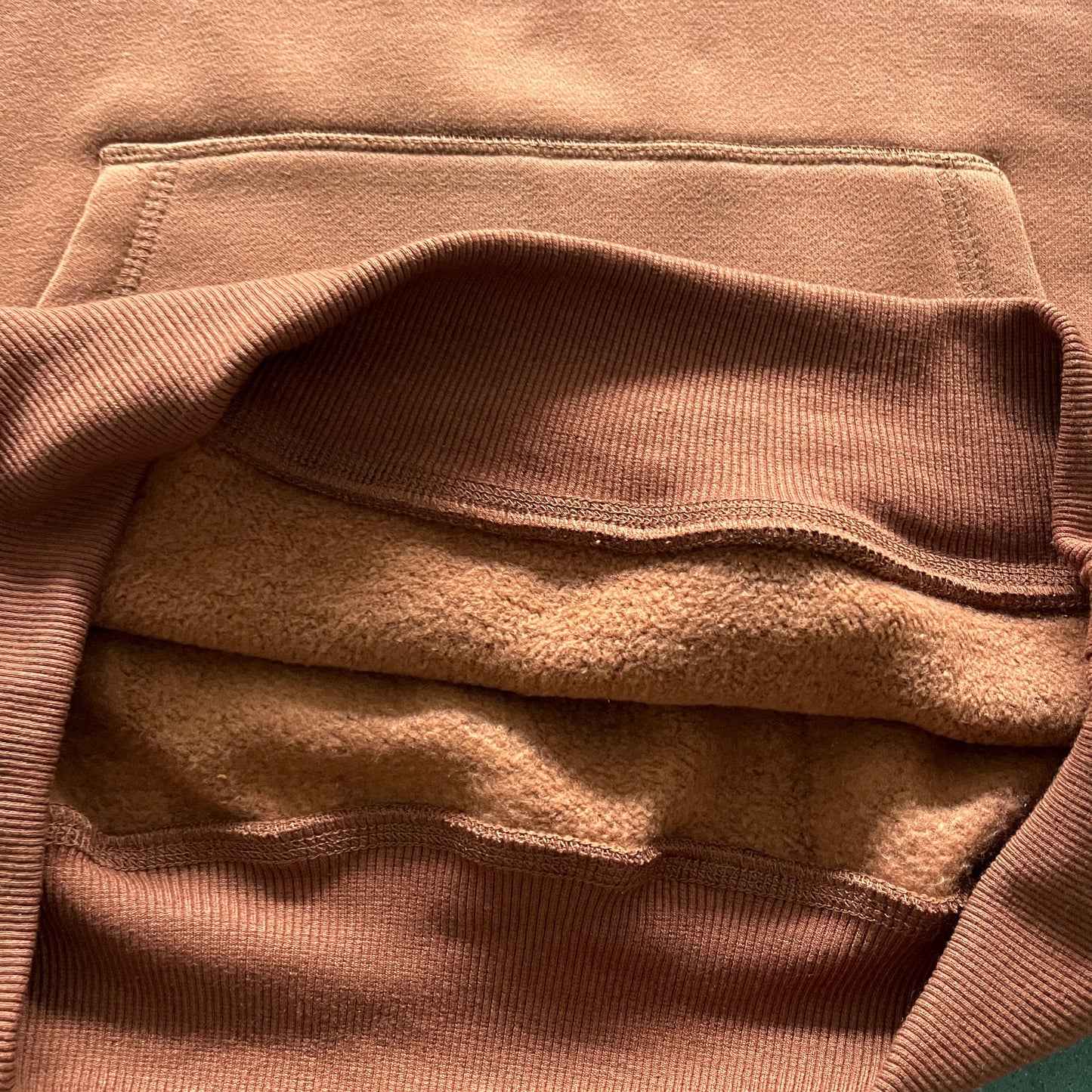 Brown sweatshirt shorts