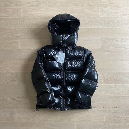 Shiny Black Irongate Jacket Detachable Hood