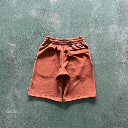 Brown sweatshirt shorts